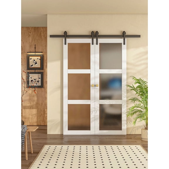 By-Pass 3-Lite Glass Door