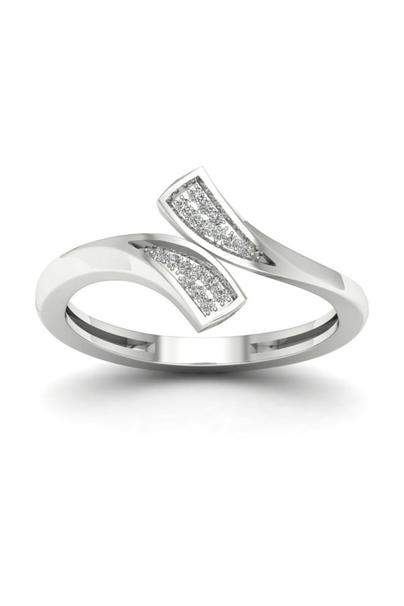 By Pass Pave Set Women's Engagement Rings 1.9 Ct Diamond 14K White Gold Over