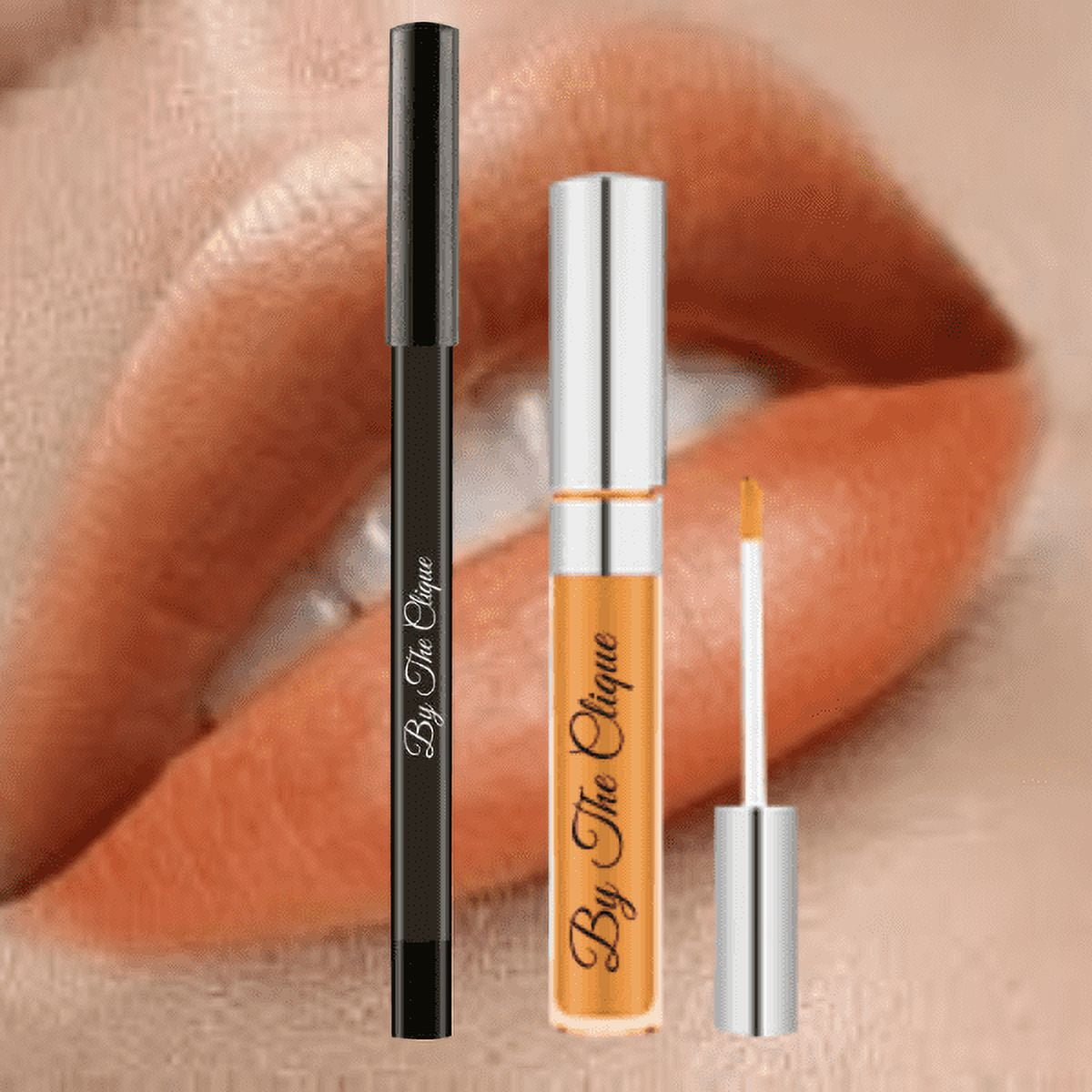 By The Clique "24k Gold" Premium Long Lasting Matte Lip Kit | Liquid Cliquestick Lipstick and Lip Liner Set | Gluten Free and Vegan