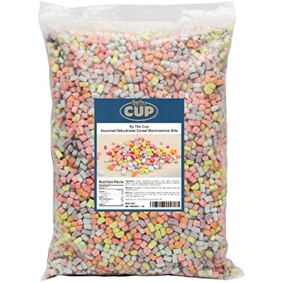 By The Cup Assorted Dehydrated Cereal Marshmallow Bits, 3 lb bulk bag
