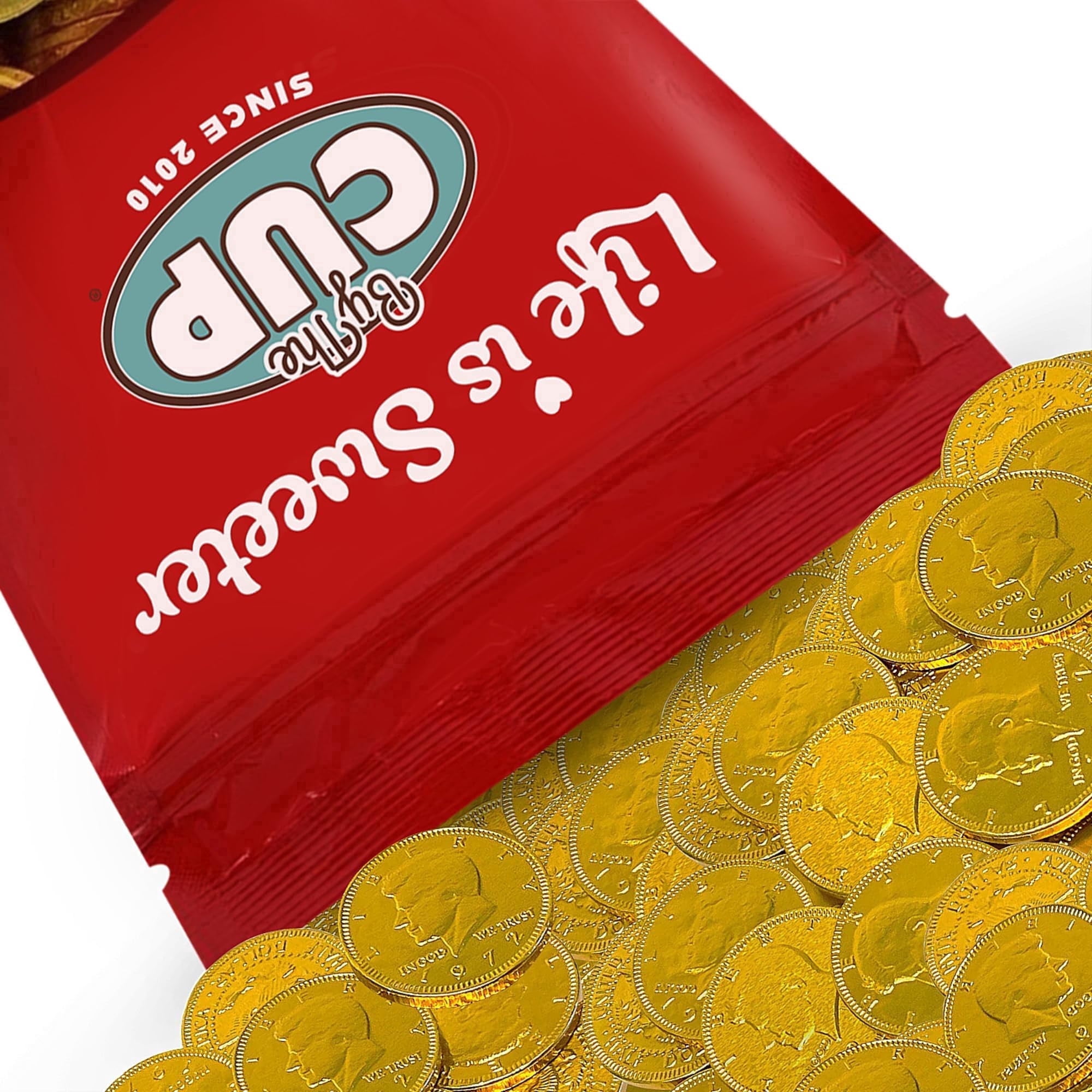 By The Cup Milk Chocolate Gold Coins, 2 lb Bulk Bag