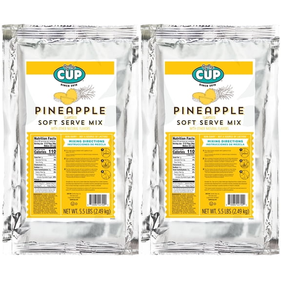 By The Cup Non-Dairy Pineapple Soft Serve Mix, 5.5 lb (pack of 2)