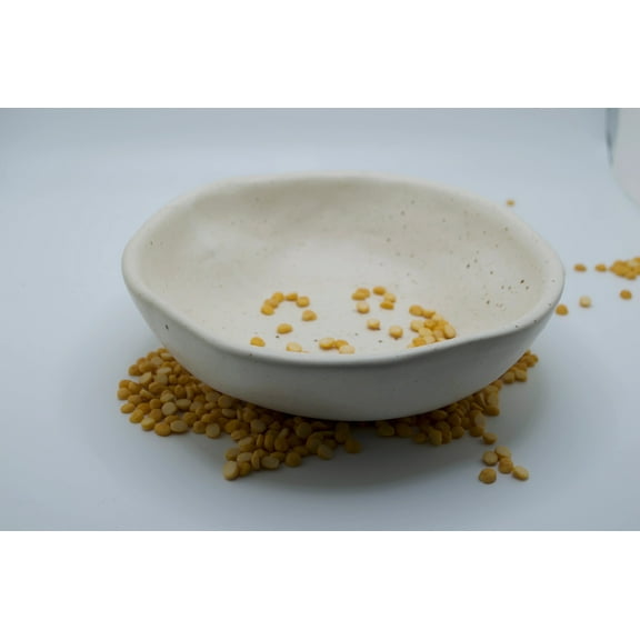 By The Earth Living | Organic Bowl | Cream White Speckled | Diameter 6.5" | Volume 17 oz