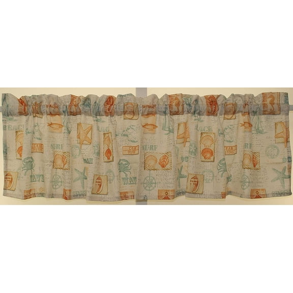 By The Sea 60Wx12L Valance Green
