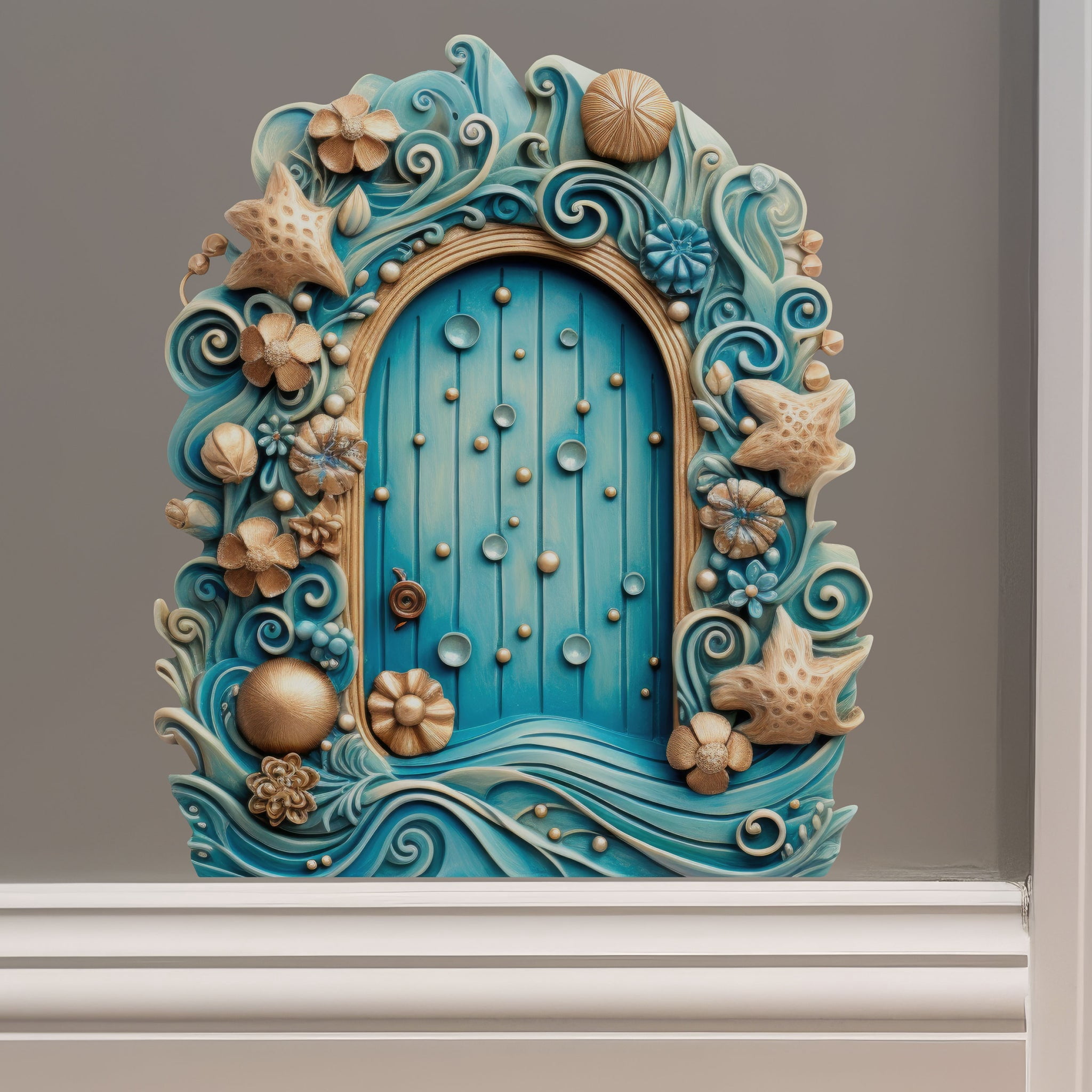 By The Seaside Fairy Door - Fairy Door 3D Wall Sticker - Walmart.com