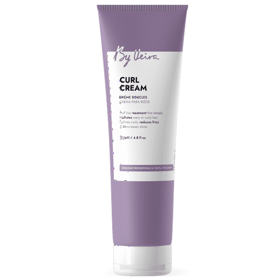 By Veira, Curl Cream 4.2 Fl Oz, Gently Cleanses & Defines Curly Wavy Hair, Reduces frizz & Increases shine, Colour preserving & 100% vegan