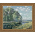 thumbnail image 1 of By the Eure River in Spring 24x20 Gold Ornate Wood Framed Canvas Art by Gustave Loiseau, 1 of 2