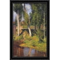 thumbnail image 1 of By the River 26x40 Large Black Ornate Wood Framed Canvas Art by Henri Martin, 1 of 2