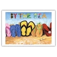 thumbnail image 1 of By the Sea - Beach Flip Flops - From an Original Color Painting by Scott Westmoreland - Master Art Print (Unframed) 12in x 18in, 1 of 4