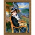 thumbnail image 1 of By the Seashore 28x34 Large Gold Ornate Wood Framed Canvas Art by Pierre Auguste Renoir, 1 of 2