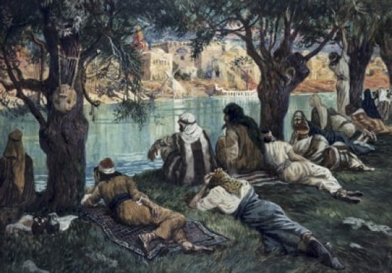 By the Waters of Babylon James Tissot (1836-1902French) Jewish Museum New York USA Canvas Art - James Tissot (18 x 24)