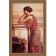 thumbnail image 1 of By the Wayside 26x40 Large Gold Ornate Wood Framed Canvas Art by John William Godward, 1 of 2