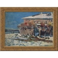 thumbnail image 1 of By the spring 24x18 Gold Ornate Wood Framed Canvas Art by Konstantin Korovin, 1 of 2