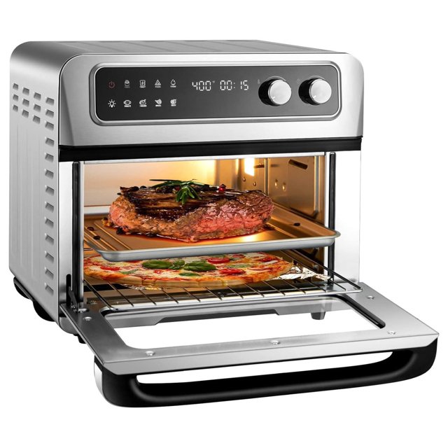 ByEUcuk 21 QT Air Fryer Toaster Oven, Countertop Oilless Hot Air