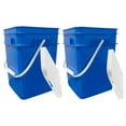 thumbnail image 1 of ByEUcuk 4 Gallon Square Plastic Bucket, Food Grade BPA containers, Made in USA, (Pack of 2), 1 of 3