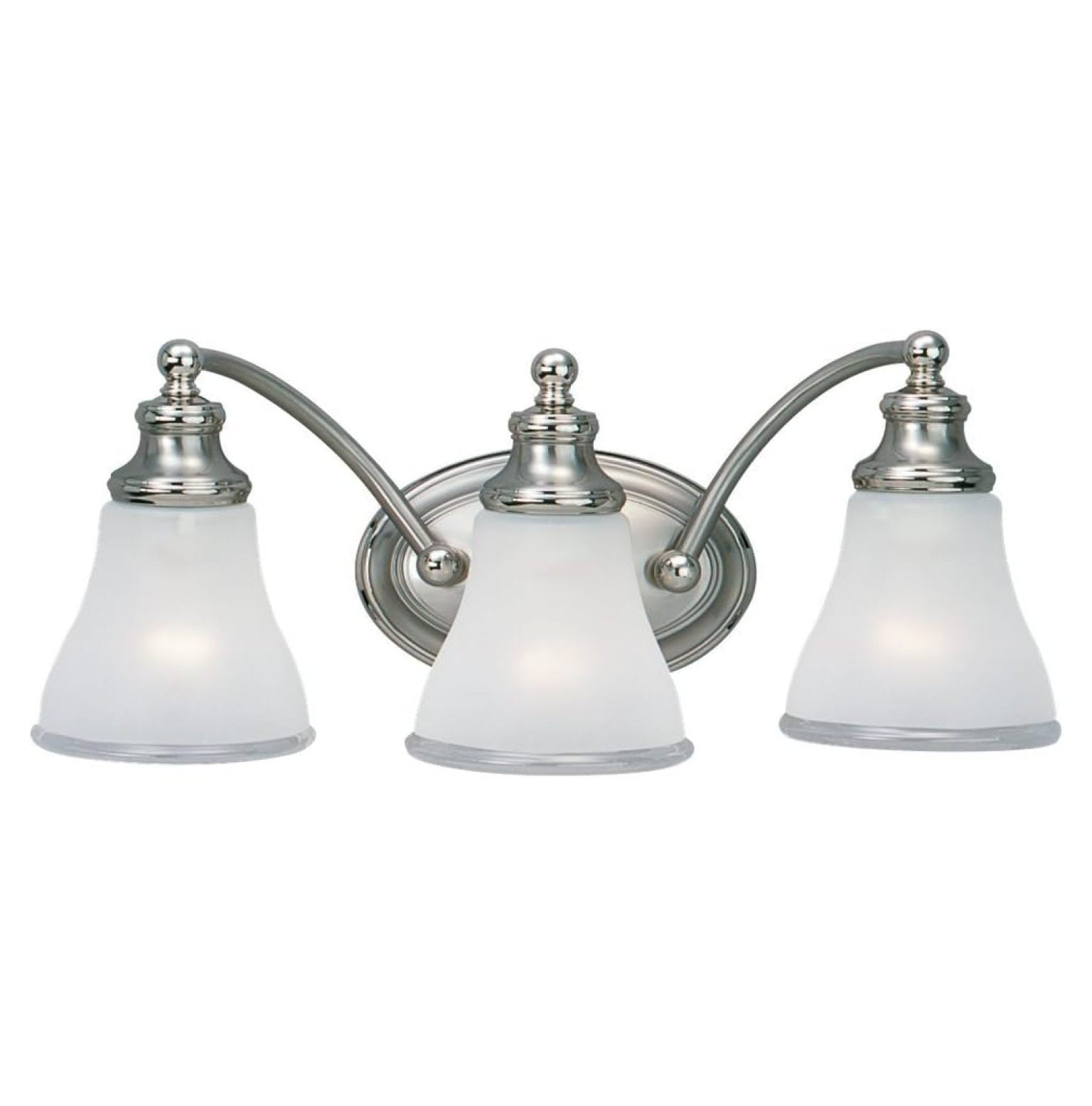 ByEUcuk 40011773 Three Light Wall Bath Fixture, Two Tone