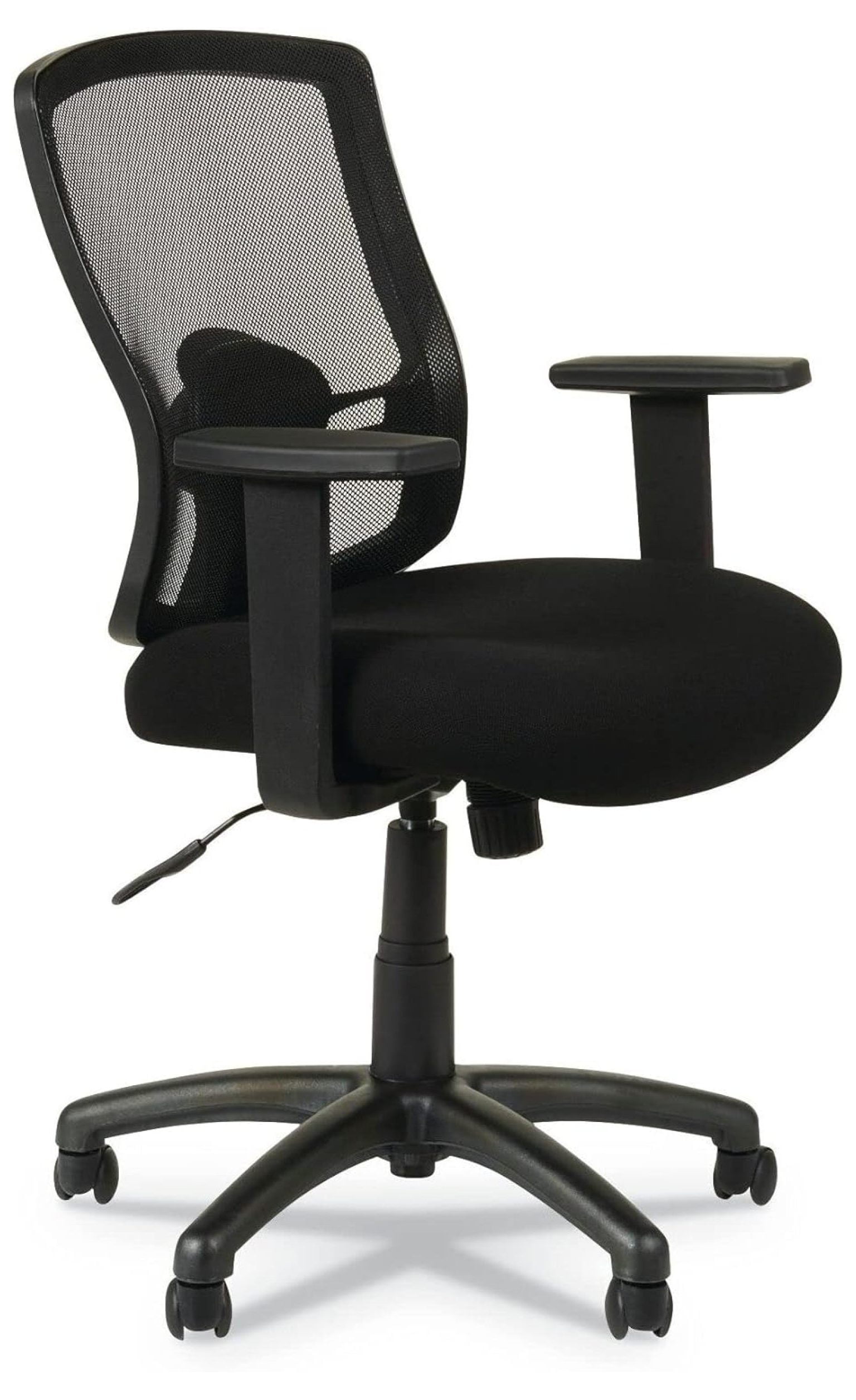 ErgoFlex Mesh Mid-Back Swivel Office Chair with Lumbar Support, Black