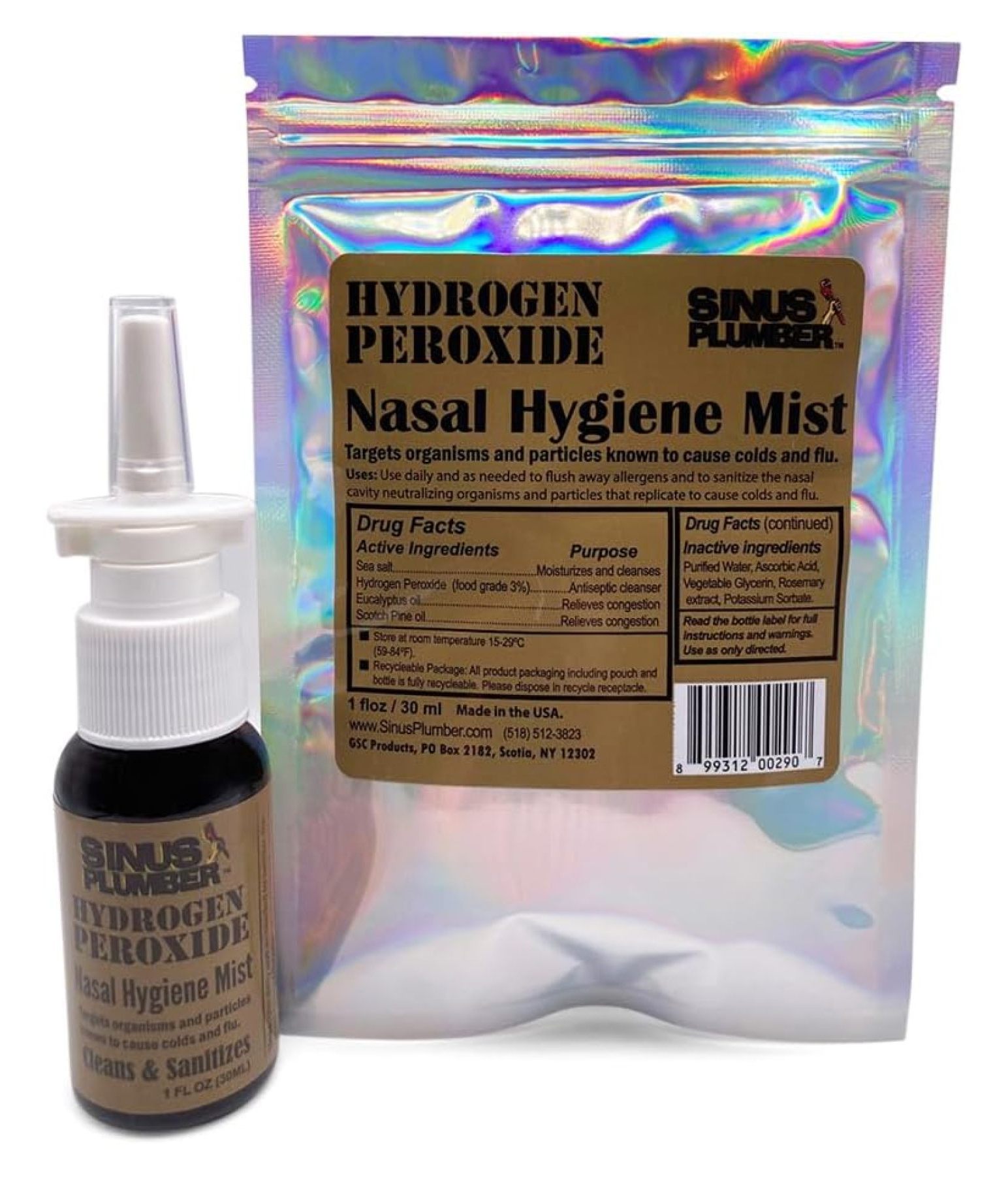 ByEUcuk Hydrogen Peroxide Nasal Hygiene Mist Deep Cleans Nose