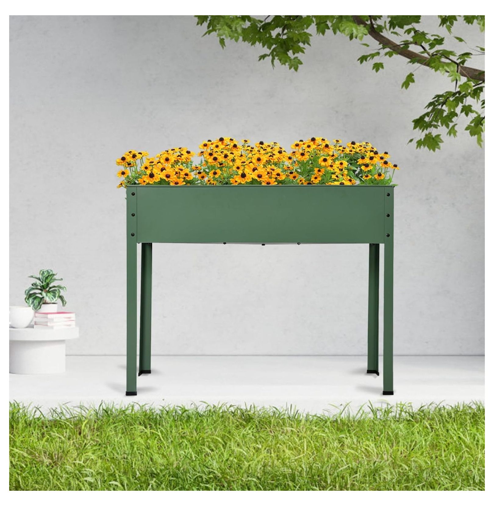 ByEUcuk Raised Garden Bed Metal Garden Planter Box, Raised Beds with