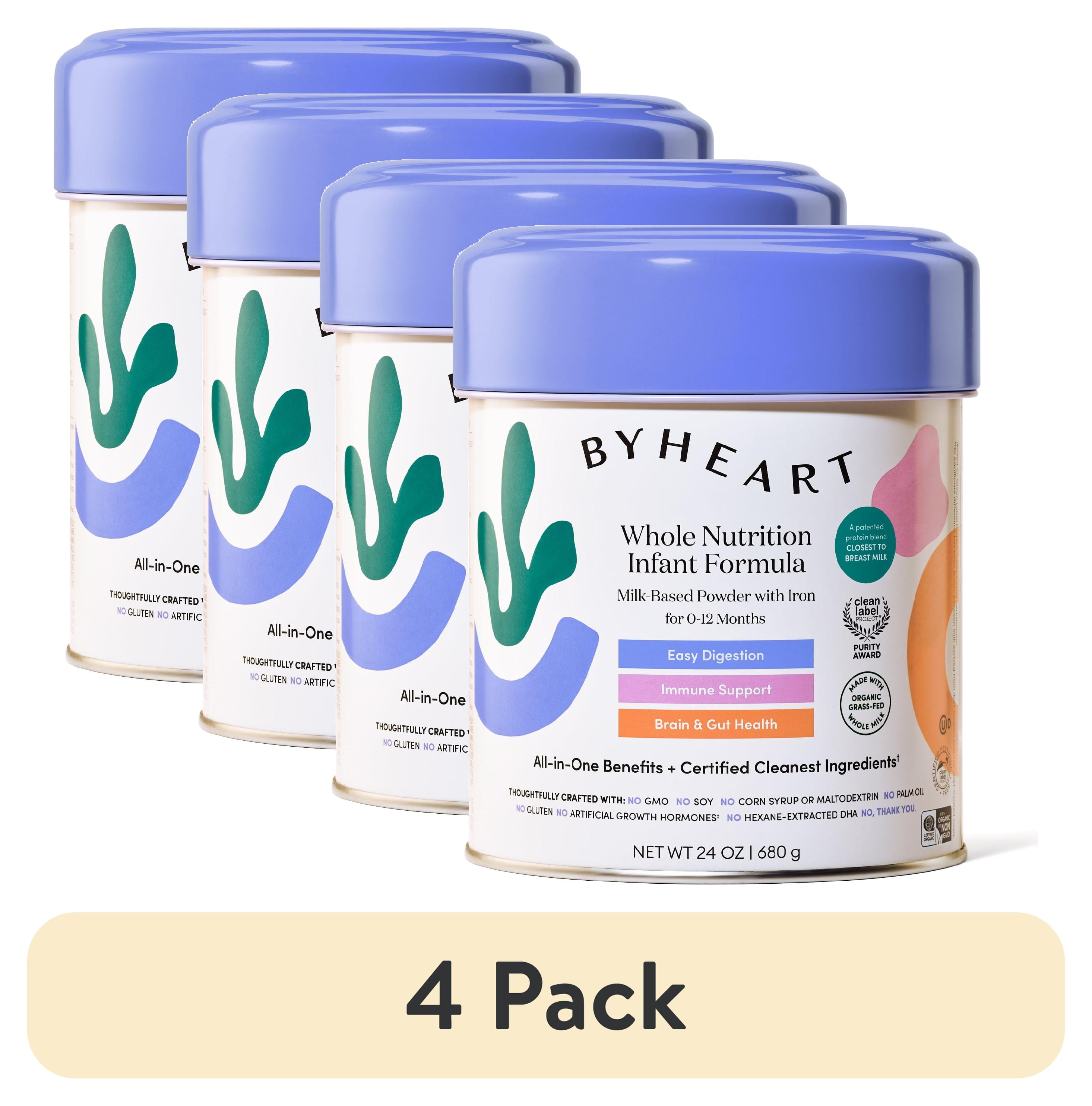 Is By Heart Formula Fda Approved (4 pack) ByHeart Whole Nutrition Powder Infant Formula, for 0-12 Months