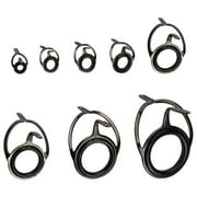 ByPaCrow 8 Pcs Fishing Rod Tip Repair Kit Double Leg Fishing Rod Guides Eyes Stainless Steel Ceramic Ring Rod Tip Guide for Fishing Pole Eyelets Replacement kit