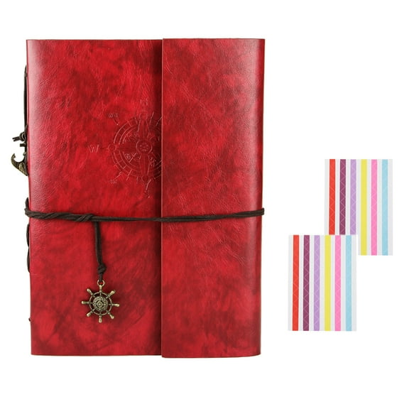 ByPaCrow Leather Scrapbook Photo Album Vintage DIY Guest Book with 60 Premium Black Pages Present for Kids Graduation Wedding Anniversary Family Travel Birthday Christmas