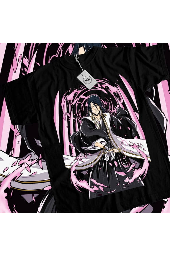 Byakuya Kuchiki T-Shirt Bleach Shirt Manga Strip Anime Graphic Tee All Size