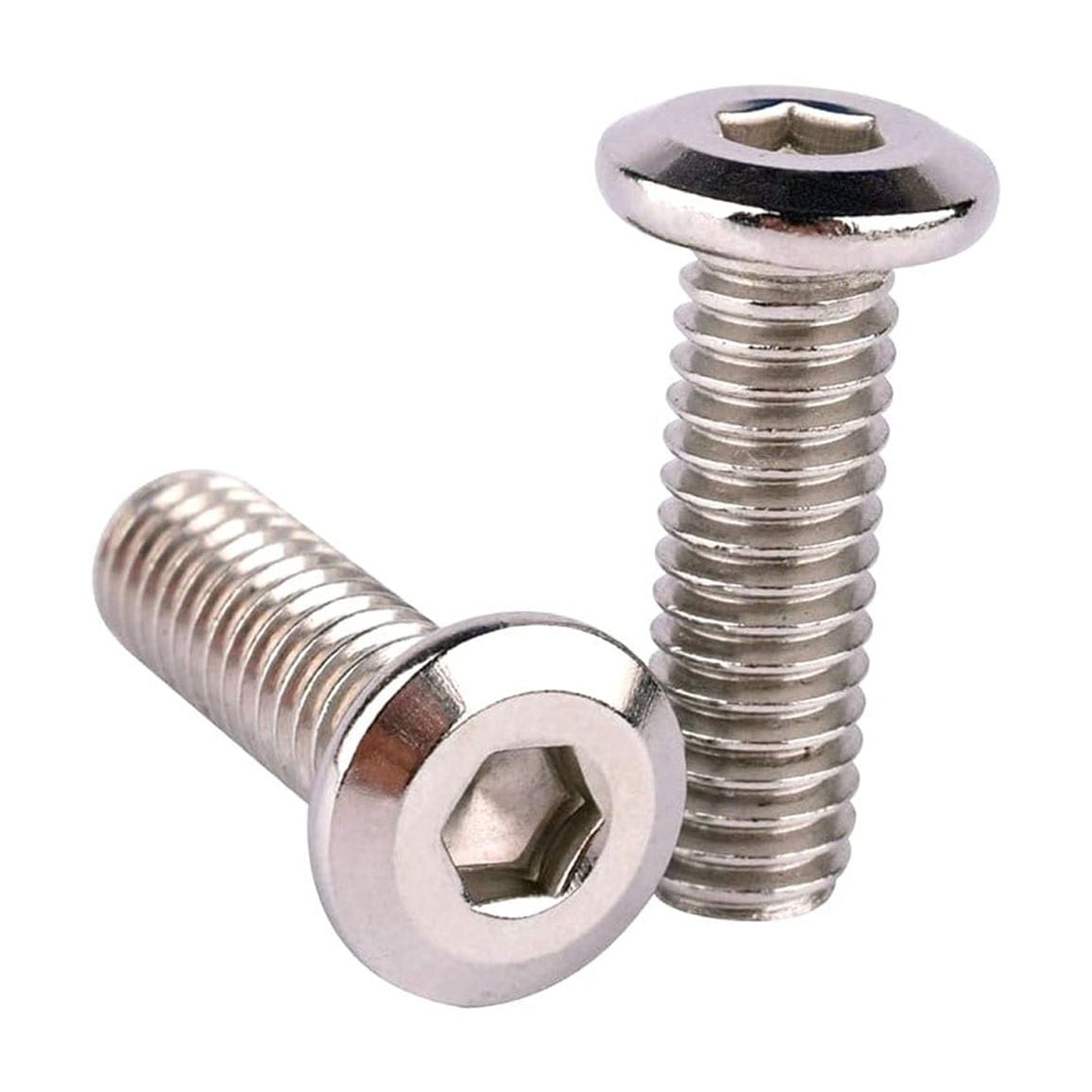 50pcs 1/4-20 X 3/4 Button Head Socket Cap Bolts - 304 Black Stainless Steel Allen Hex Drive Screws