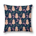 Bybiment 1 Pack Plush Throw Pillow Cover, Christmas New Year Pattern