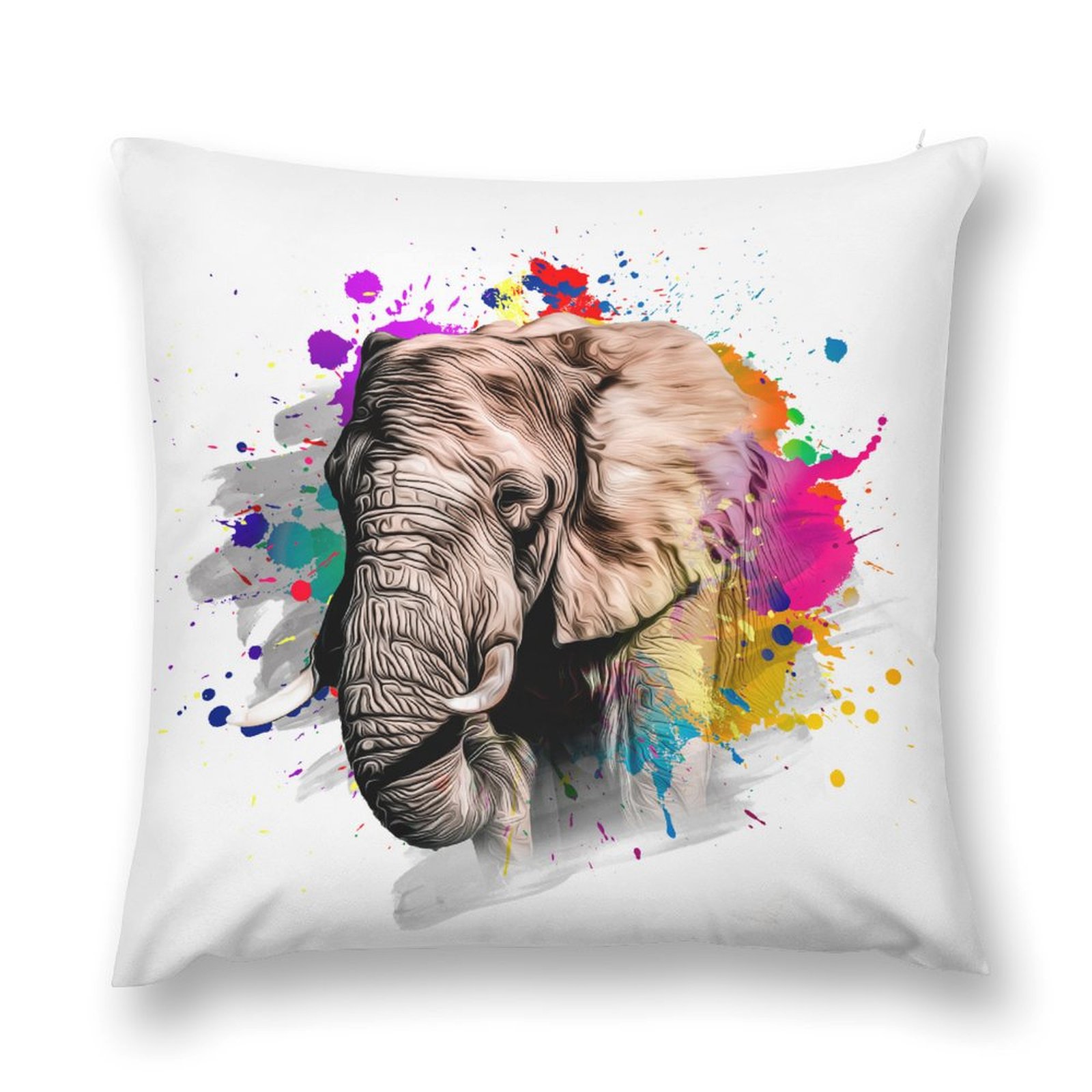 Bybiment 1 Pack Plush Throw Pillow Cover, Elephant Head Creative