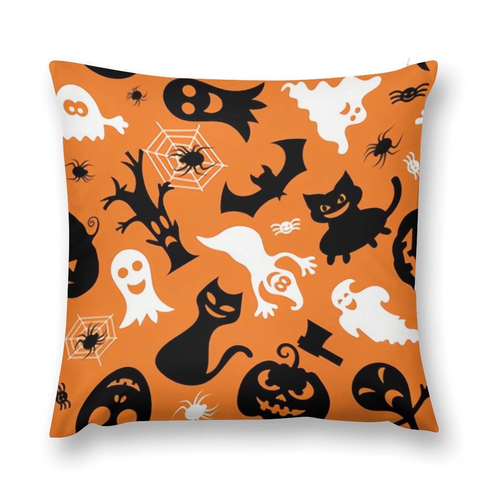 Bybiment 1 Pack Plush Throw Pillow Cover, Halloween Pattern Design Soft