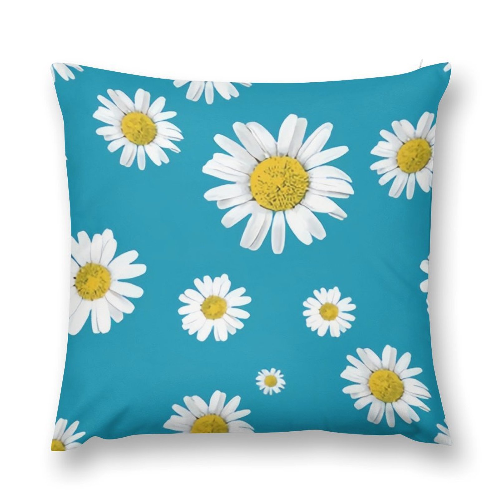 Bybiment 1 Pack Plush Throw Pillow Cover, Pattern Daisies Soft