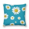 Bybiment 1 Pack Plush Throw Pillow Cover, Pattern Daisies Soft