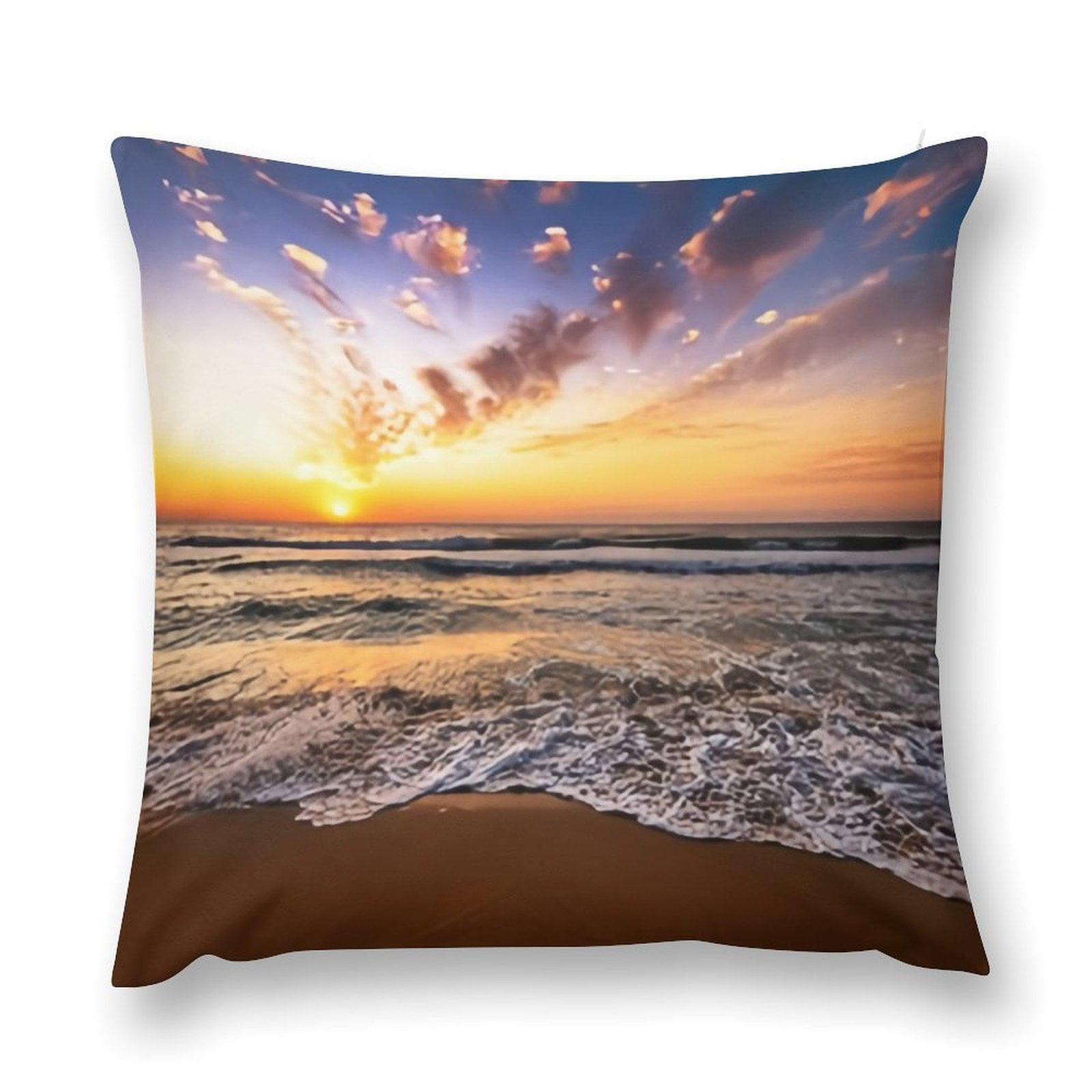 Bybiment 1 Pack Plush Throw Pillow Cover, Sky Sunset Nature Composition