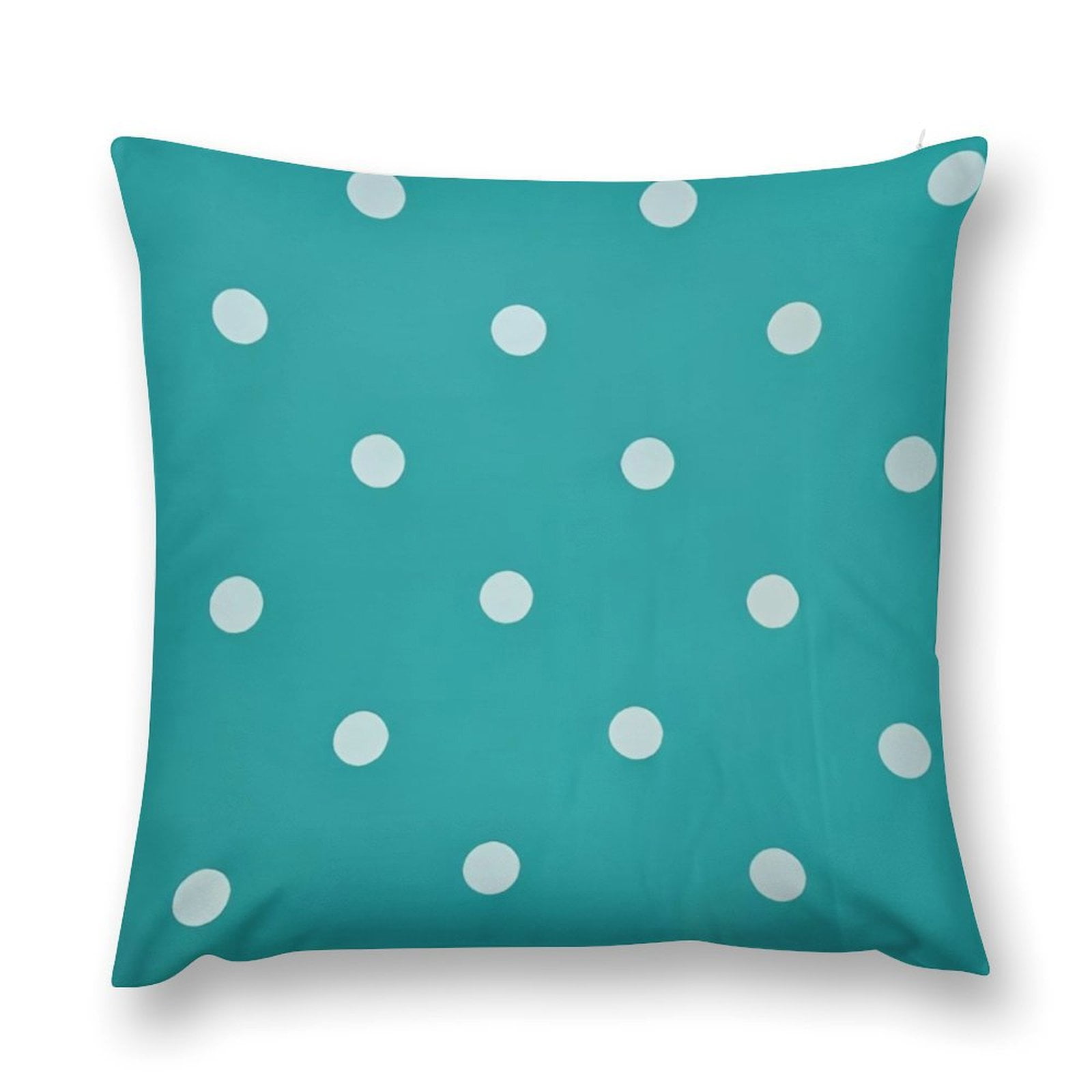 Bybiment 1 Pack Plush Throw Pillow Cover, White Dot Pattern Green Soft