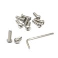 thumbnail image 1 of Bybiment 10 Pcs M10 30mm Thread Pitch 1.5 mm Steel 304 Hex Button Cap Screws Bolts Kit, 1 of 4