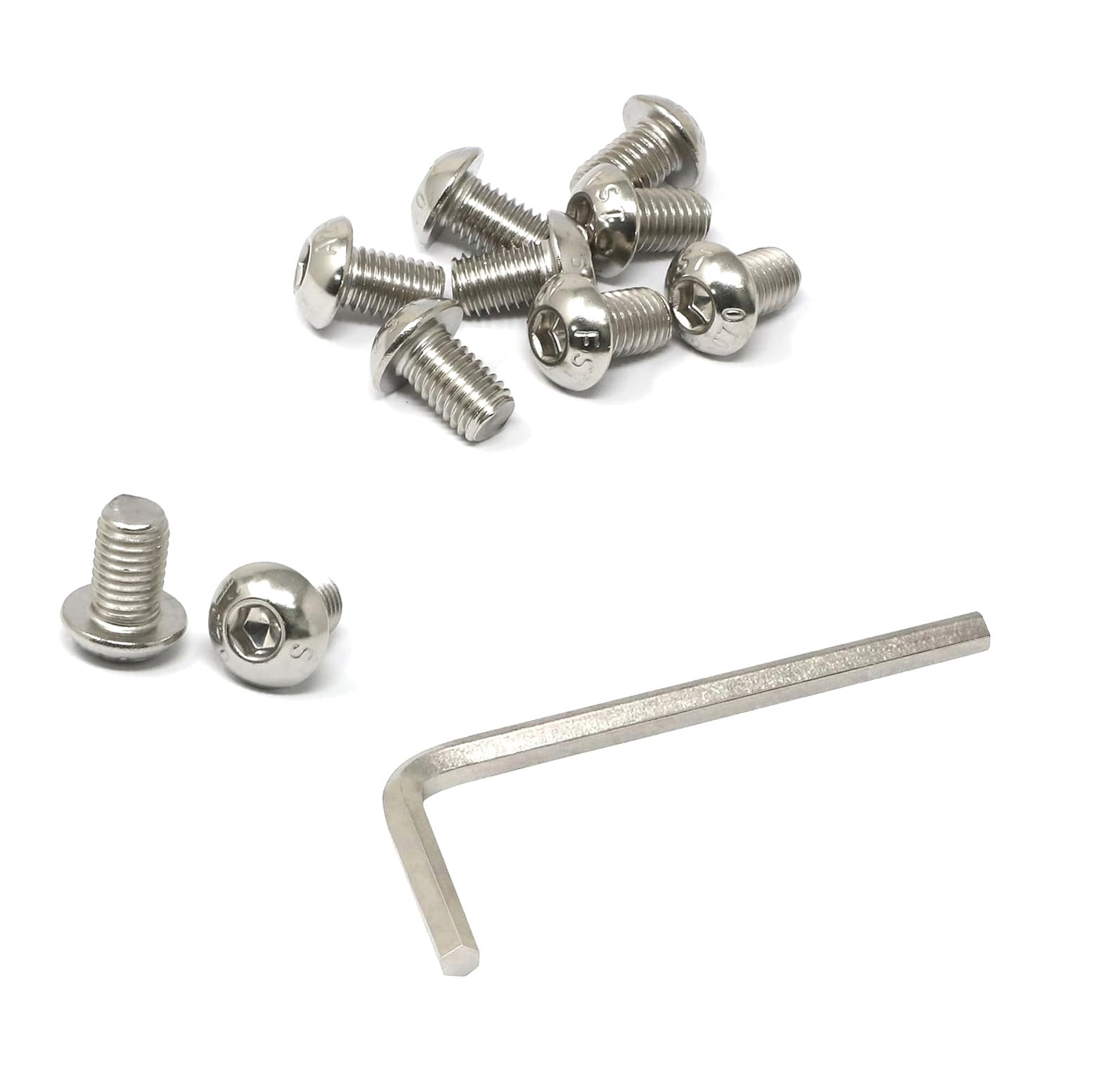 Bybiment 10 Pieces M10 16mm Thread Pitch 1.5 mm Steel 304 Hex Button ...