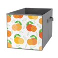 Bybiment 1PCS Fabric Storage Cubes, Orange Pattern Cube Storage Bins