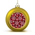 Bybiment 1PCS Golden Christmas Balls Ornament, New Year Pattern Mini