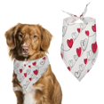 Bybiment 1PCS Pet Dog Bandanas, Pattern Hearts Valentines Day