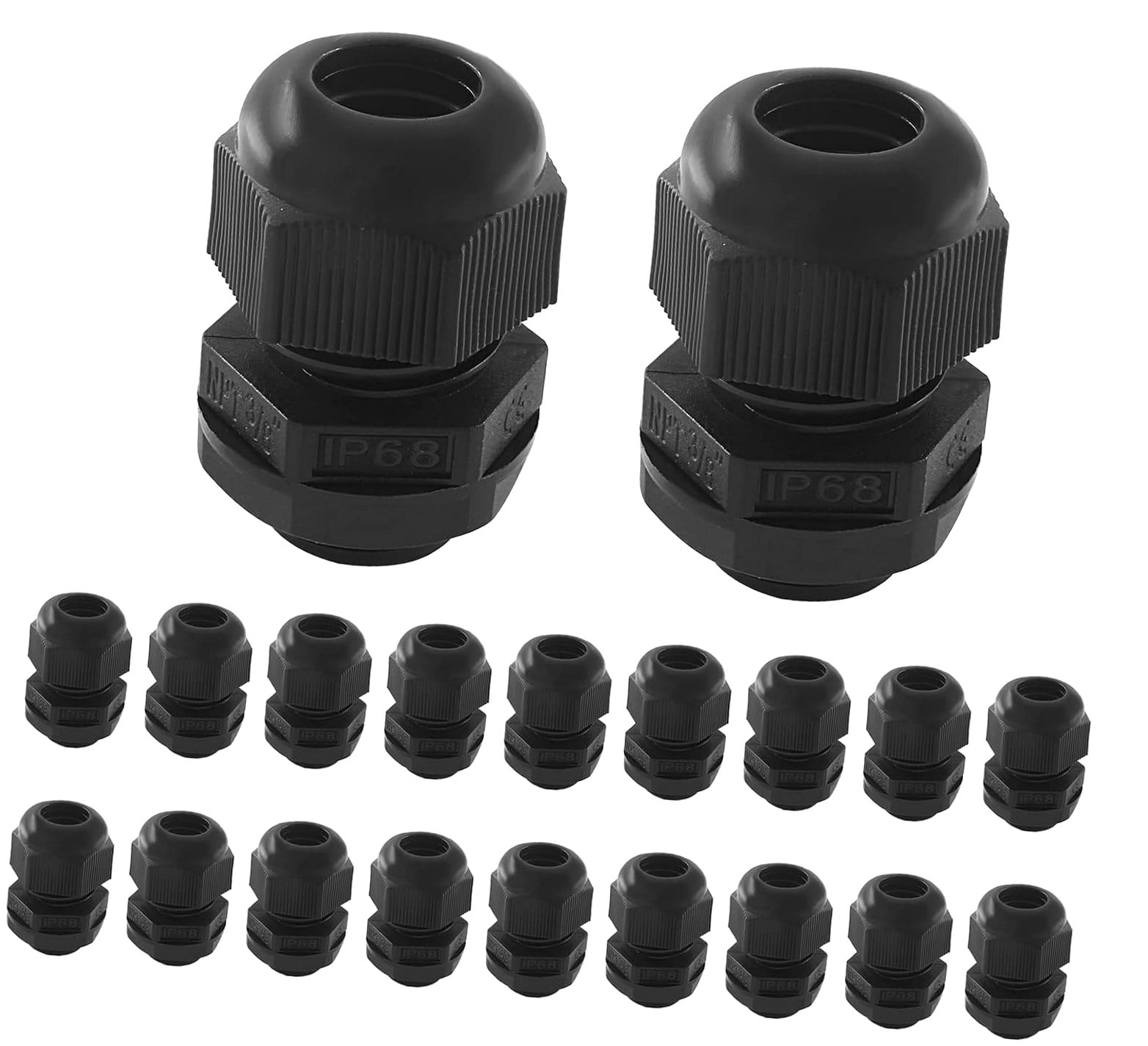 Bybiment 20-Pack NPT 3/8 Cable Glands Cord Grips Nylon Strain Wire ...