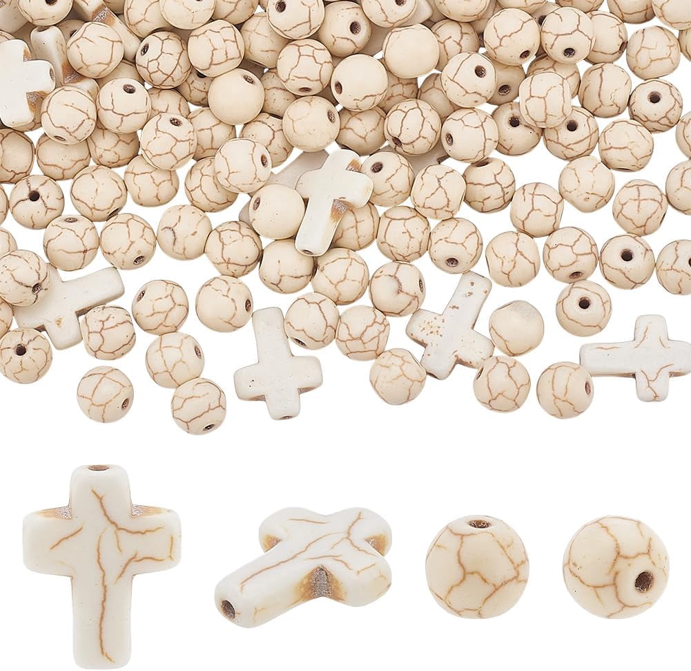 Pukido 100pc Round Acrylic Beads - 6/8/10/12mm Loose Spacer Balls For Jewelry Making