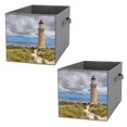 Bybiment 2PCS Fabric Storage Cubes, Beautiful Cape Du Couedic