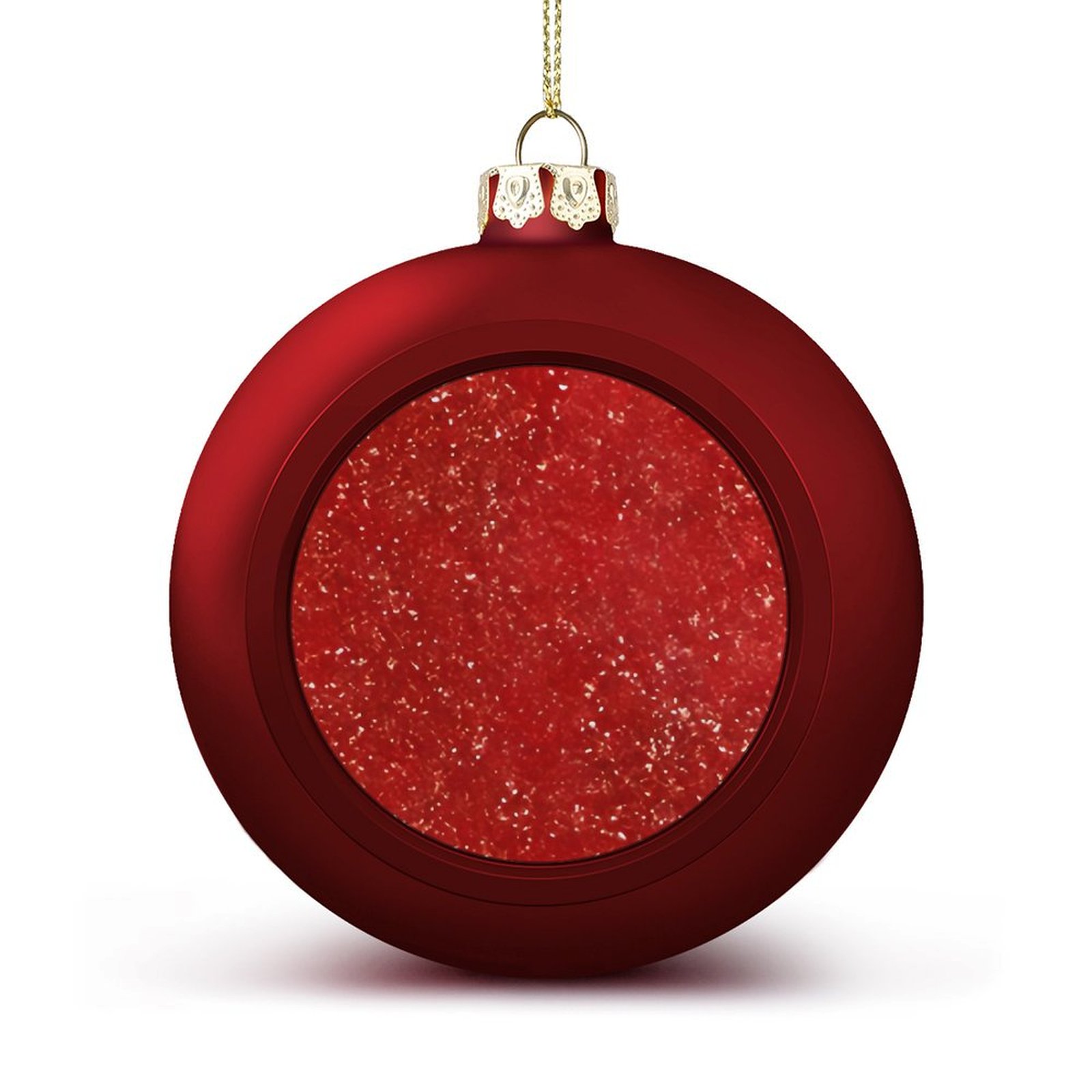 Bybiment 2PCS Red Christmas Balls Ornament, Sequins Different Colors