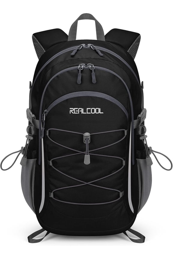 Hiking Backpack for Men Women,30L Lightweight Waterproof Travel Camping Backpack Hiking Daypack for Cycling Running Black