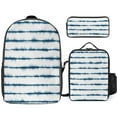Bybiment 3 Pieces Backpack Set with Lunch Bag Pencil Bag, Shibori