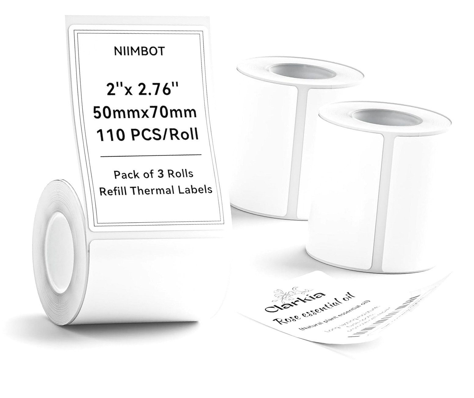 Bybiment 3 Rolls Set Label Tape for B1/B21/B3S Label Printer, 1.97" by ...