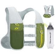 Maelstrom Running Vest for Men & Women, Adjustable Lightweight Hydration Pack with 500ml Soft Flask for Trail, Hiking, Cycling, Marathon Green