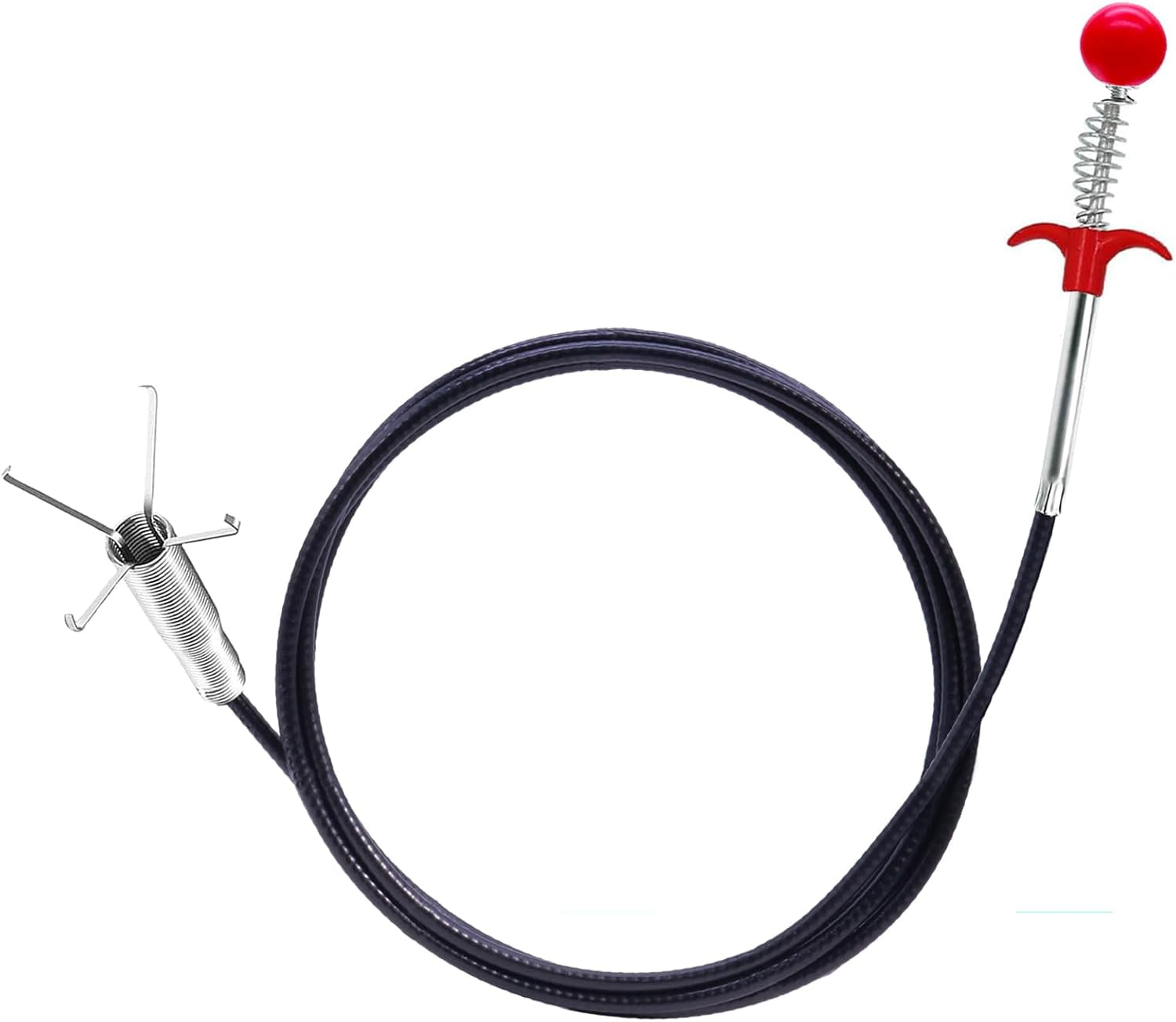 Bybiment 61 Inch Drain Snake, Hair Drain Clog Remover- Flexible Gutter ...