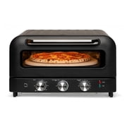 Willow 1800W Electric Pizza Oven, Black   Indoor Countertop Pizza Maker, Digital Temp Control, Preheat & Keep Warm Function, Pizza Stone Included, Heats to 750 F for Stone-Baked Pizza